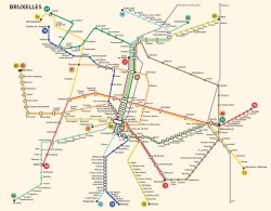 Детальные карты общей транспортной сети Брюсселя – Метро, трамваи и автобусы – можно получить бесплатно в туристических фирмах, м на некоторых станциях метро - Porte de Namur, Rogier, и Gare du Midi. 